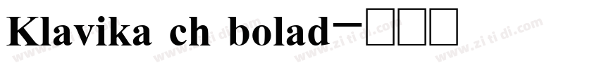 Klavika ch bolad字体转换